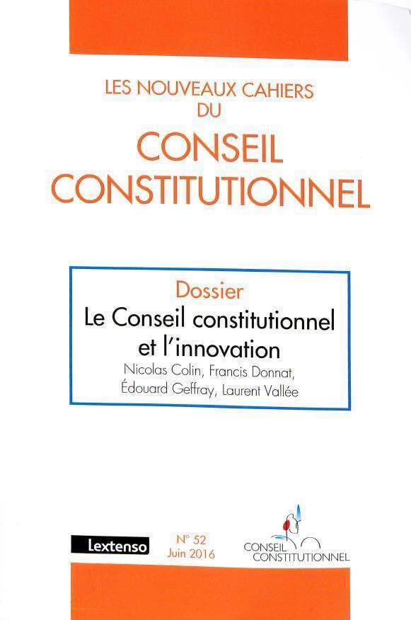 Les Nouveaux Cahiers du Conseil Constitutionnel 표지이미지
