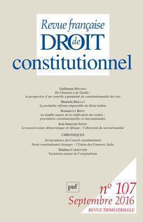 Revue française de droit constitutionnel 표지이미지